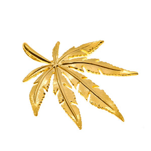 Weed Gold Colored Figaro Chain