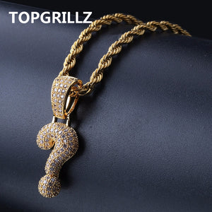 Question Mark Iced Out Chain