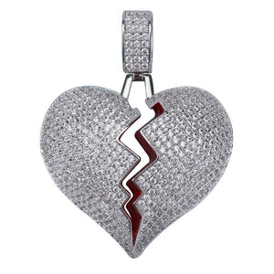 Broken Heart Iced Out Chain