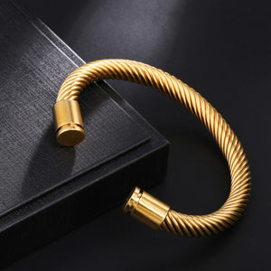 Gold Spiral Bendable Bracelet