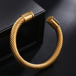 Gold Spiral Bendable Bracelet